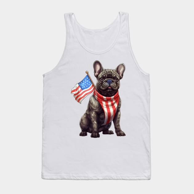 4th of July French Bulldog Tank Top by Chromatic Fusion Studio